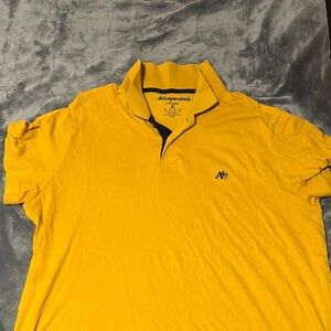 Aeropostale Men's Yellow Polo Shirt